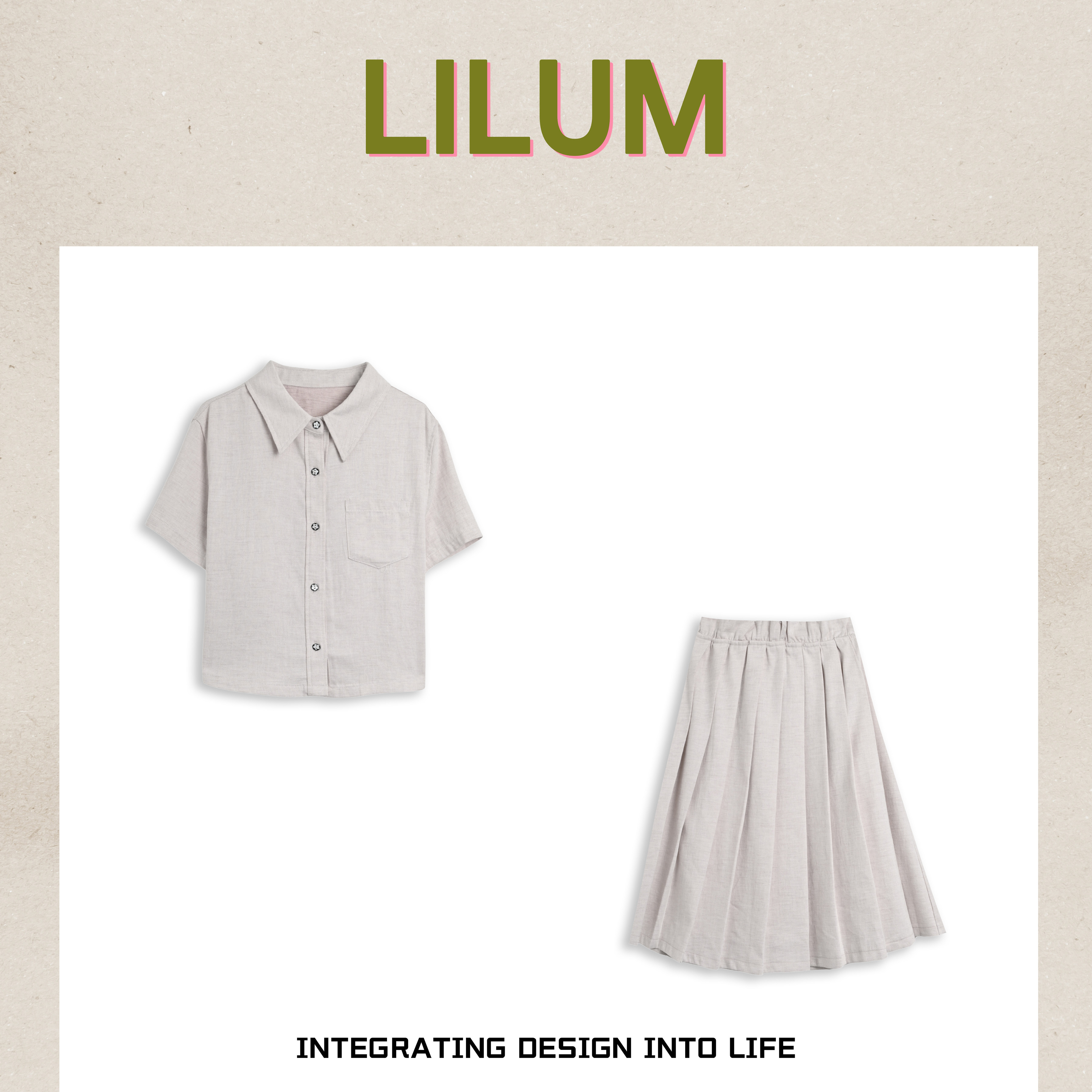 【小田专享】LILUM厘白【长陵套装】时尚百搭休闲套装