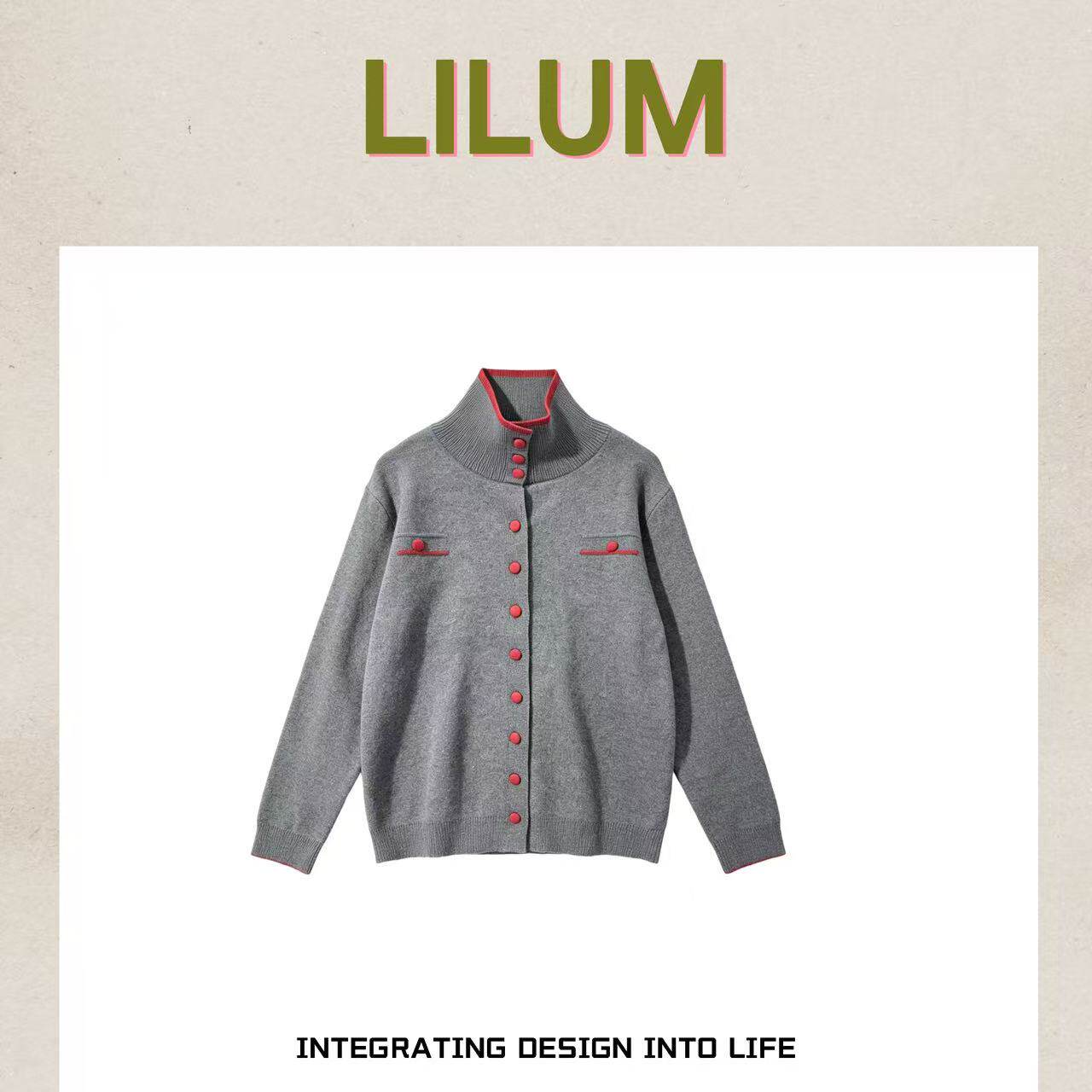 【小田直播间】LILUM厘白【寓意毛衣】时尚百搭休闲毛衣