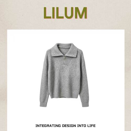 【小田直播间】LILUM厘白【忆知毛衣】时尚百搭休闲毛衣LB8382