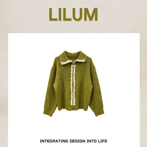 【小田直播间】LILUM厘白【孤烟毛衣】时尚百搭休闲毛衣LB6296