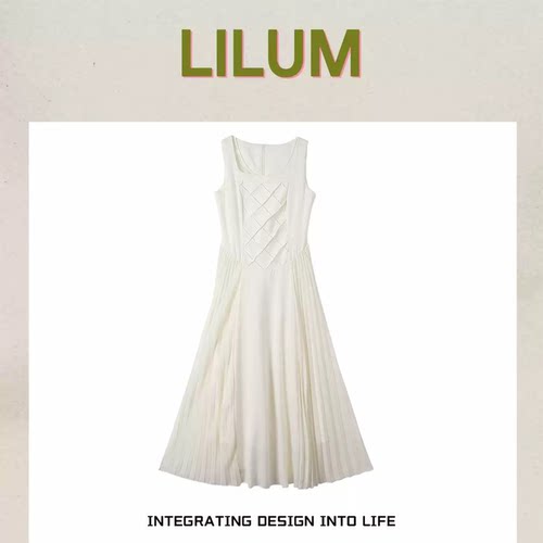 【小田直播间】LILUM厘白【浮翠流丹】时尚百搭休闲连衣裙