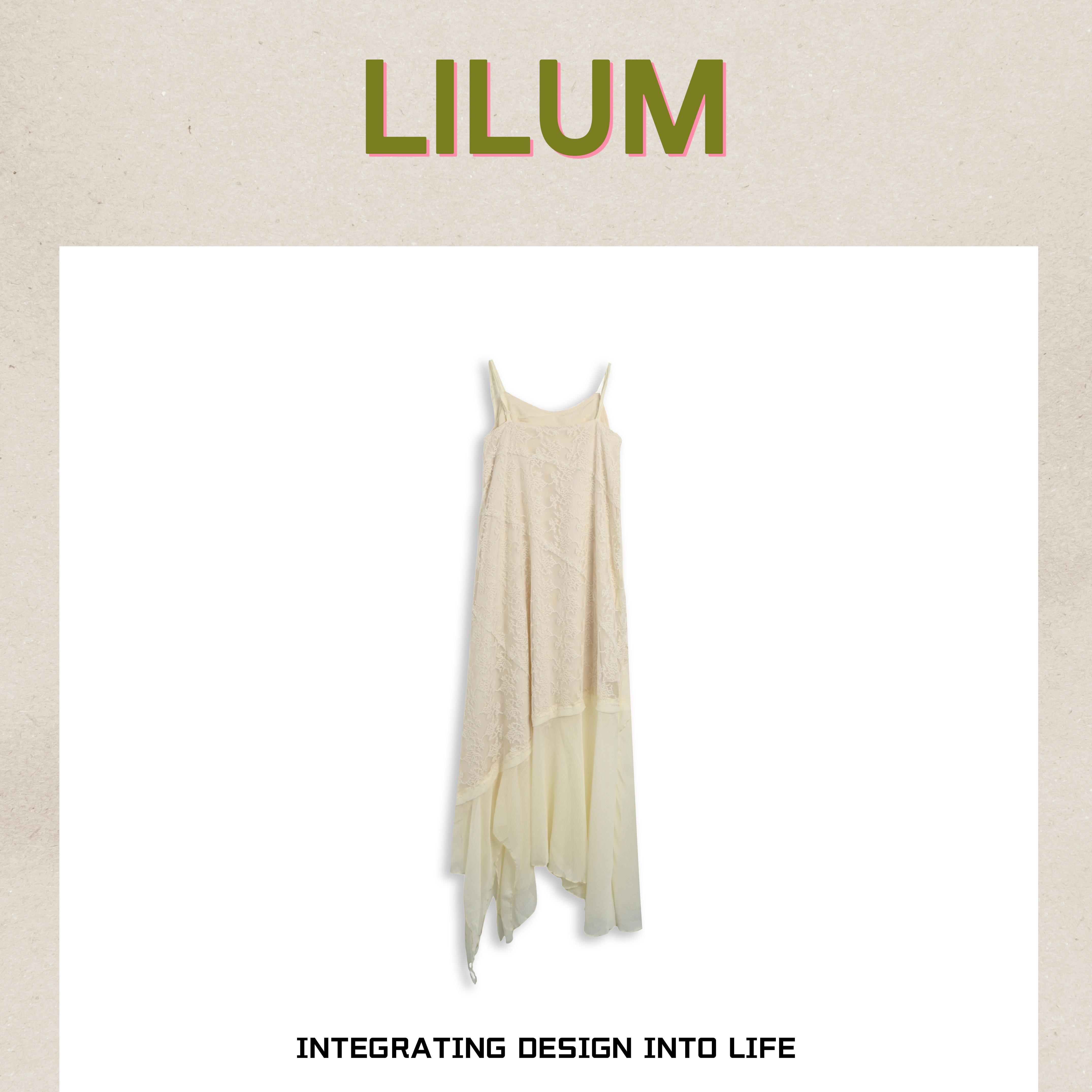 【小田专享】LILUM厘白【独白连衣裙】时尚百搭休闲连衣裙