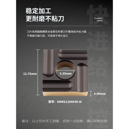 四方端面开槽开粗数控刀G片SM120404NRL 12SNMG120404/08R/L-S 81