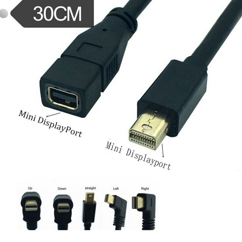 镀金弯头mini DP电脑显示器公母测试延长线迷你DisplayPort 4K