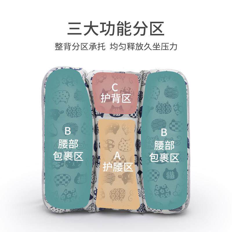 学生子靠椅背护腰垫办室公座椅靠垫小型靠久坐靠枕qyk-00午睡腰趴