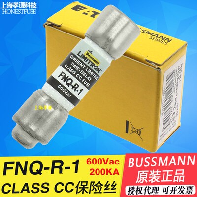 进口BUSSMANN保险丝FNQ-R-1 600V/1A Wohner 31244 10x38mm熔断器