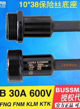 BK/HEB-BB-AA进口BUSSMANN保险丝座10x38mm防水熔断器底座600V30A