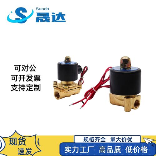 2W全铜常闭电磁阀水阀 油气阀 DC24V AC220V DN08 10 15 2W160-15