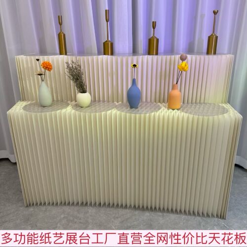 展会多功能折叠展台橱窗产品陈列展F示架中岛流水台婚庆罗马柱道