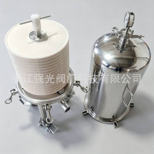 卫生级食品级不锈钢高洁净大流量威士忌葡萄酒清酒大饼过滤器