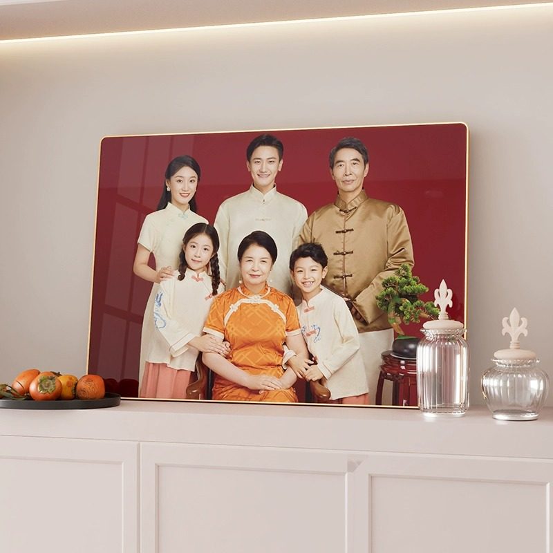 全家福洗照片做成相框婚纱照相片冲印定制水晶画框儿童照装裱挂墙