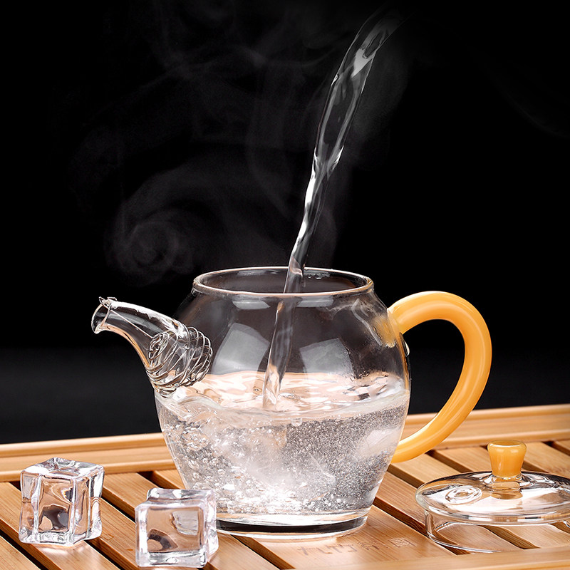 唐顺茶壶玻璃过滤小号迷你单个透明泡茶壶耐高温加厚功夫茶冲茶器