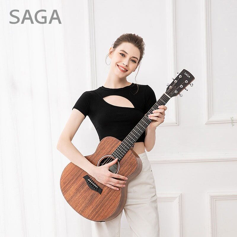 SAGA萨伽GMmini36寸圆角旗舰店官方正品电箱相思木单板专业吉他