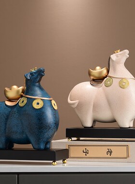 新中式复古创意客厅电视柜玄关摆件 新款骏马新房入宅装饰工艺品