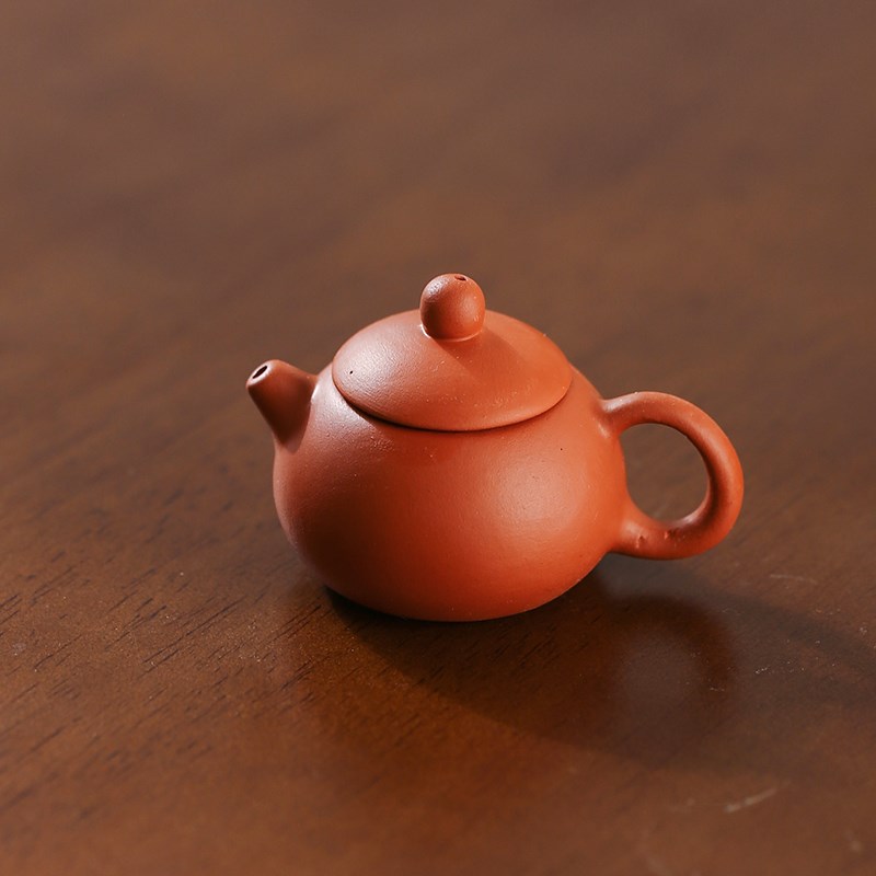 迷你小茶壶 创意朱泥把把壶 奶茶店加干冰冒烟小茶壶 可爱童子具