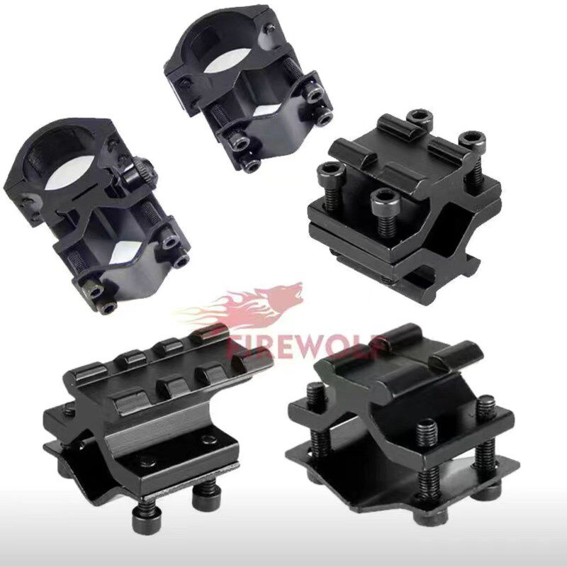 瞄夹具20mm导轨夹12/16/20mm管径超低管夹倍镜支架激光手电夹瞄具