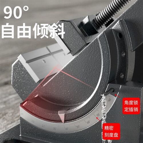 易之力可倾导杆式角度平口钳倾斜钻床台虎钳3寸4寸台钻夹具台钳