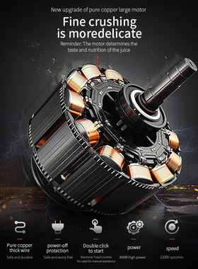 跨境新品Portable Blender大容量便携式榨汁杯强动力可碎冰榨汁机