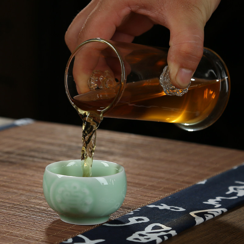 友尚陶瓷玻璃茶具泡红茶杯耐热陶瓷泡茶玻璃红茶茶壶茶具双耳器