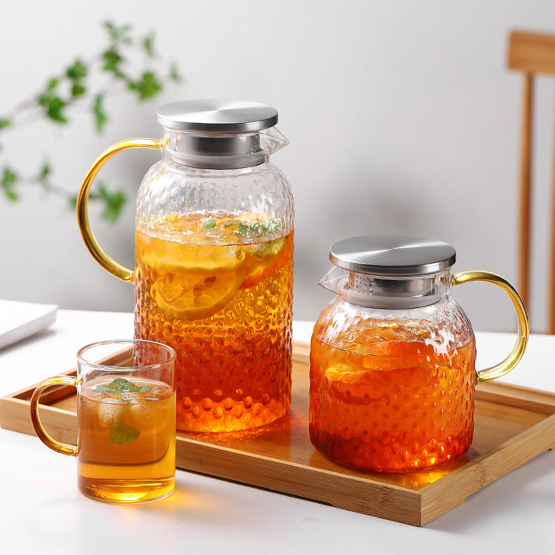 玻璃茶壶耐高温花茶壶套装冷水壶泡花草水果茶壶可明火烧凉水茶具