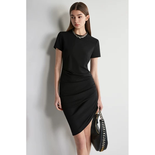 欧 修身显瘦短袖连衣裙-1LY208177F