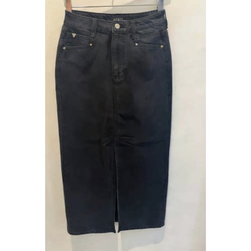 GUESS 夏款女士时尚三角logo牛仔裙-RP1D0510