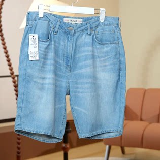 GUESS 男子夏季时尚舒适清新牛仔短裤-M5GD27D5N13