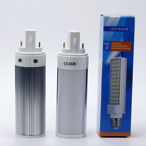 LED横插灯G24插拔管E27螺口4000K自然光护眼玉米灯铝型材插管灯泡