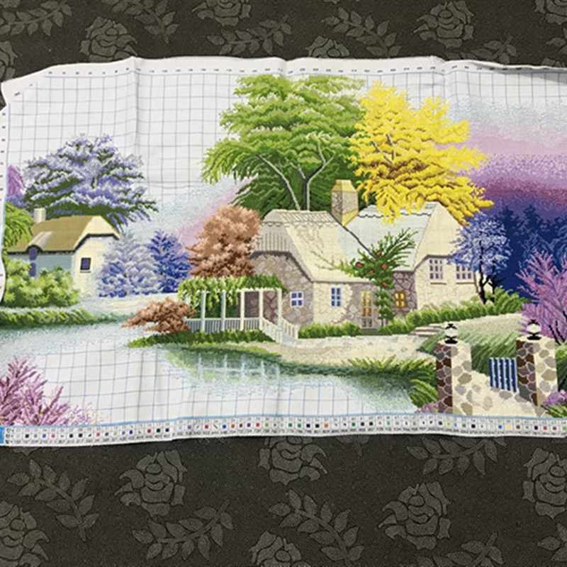 十字绣成品悠然小居绣好的美丽家园大幅新款客厅卧室风景油画包邮