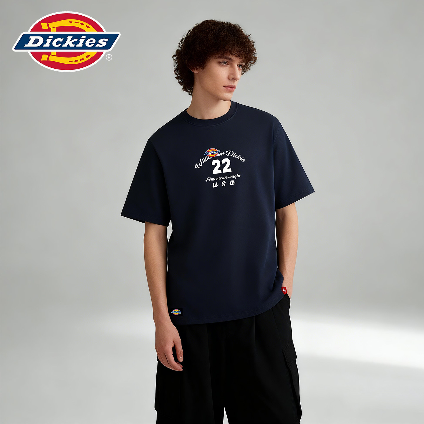 Dickies美式凉感短袖男夏季吸汗防晒T恤印花上衣重磅休闲宽松半袖