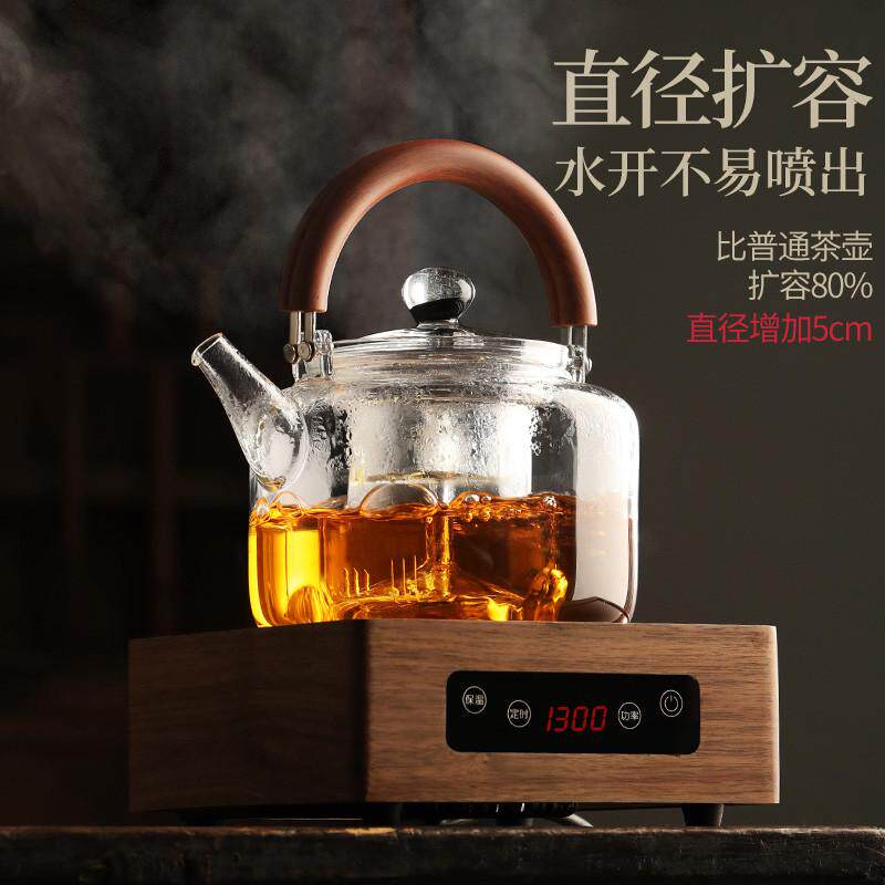 玻璃煮茶壶加厚耐高温大容量家用电烧水专用煮茶壶陶器炉提梁泡茶