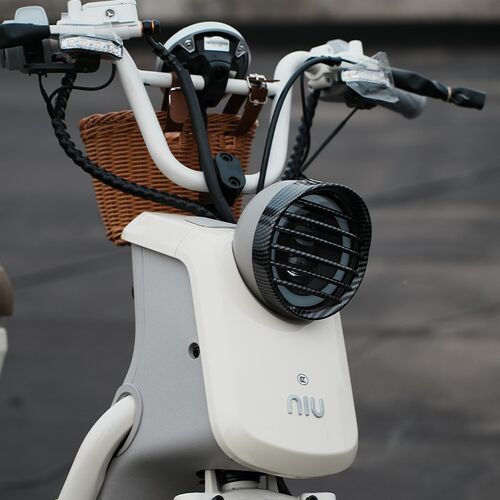 小牛电动车U1E改装配件UQI/U+B/US/U1C/U1DR复古大灯罩车灯保护罩