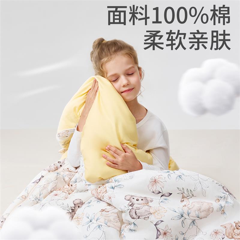 防踢被秋冬儿童加厚保暖睡觉护肚子小孩两用防着凉中大童睡袋a类