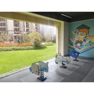 户外儿童摇摇马多功能玩具车幼儿园卡通动物PE板弹簧瑶乐