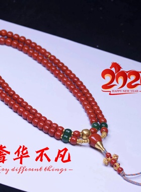 天然轻奢瓦西南红项链