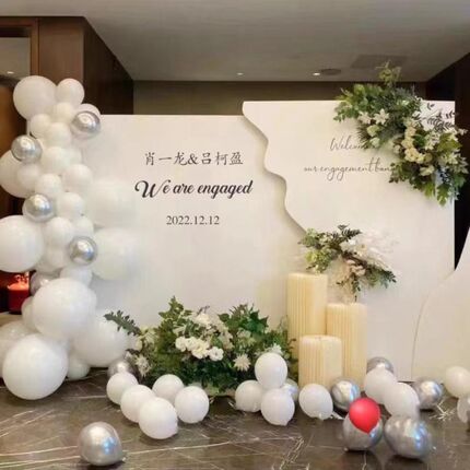 订婚结婚酒店宴会布置装饰u背景墙婚礼迎宾区定制kt板背景用品全