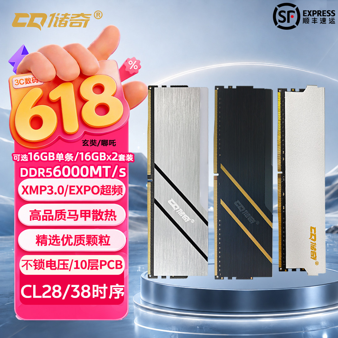 储奇哪吒DDR56000C2816Gx2内存图片