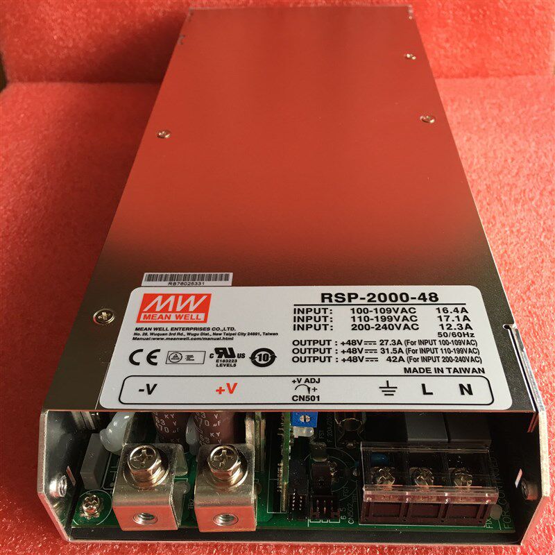 MEAN WELL/明纬RSP-2000-48 2000W 48V42A PFC可调电压可并联电源