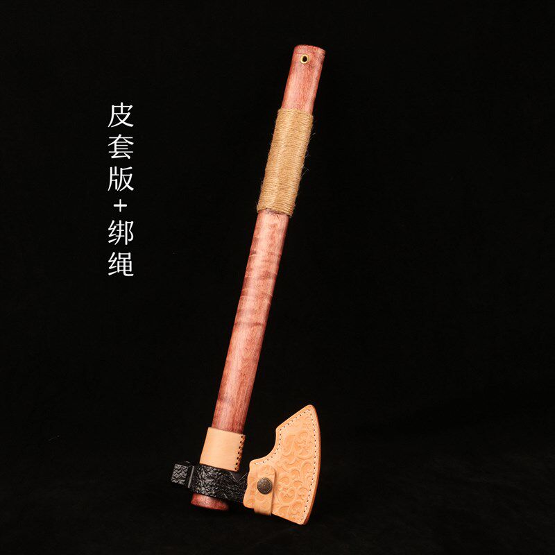 印第安手斧户外丛林露营生存鹰钉斧投掷飞斧比赛战术斧子牛皮套