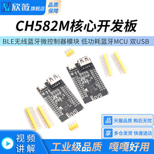 CH582M核心开发板 BLE无线蓝牙微控制器模块 低功耗蓝牙MCU 双USB