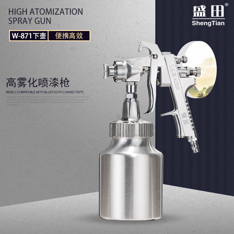 盛田W-871吸上式2.5口径喷枪大面积乳胶漆墙饰喷漆枪