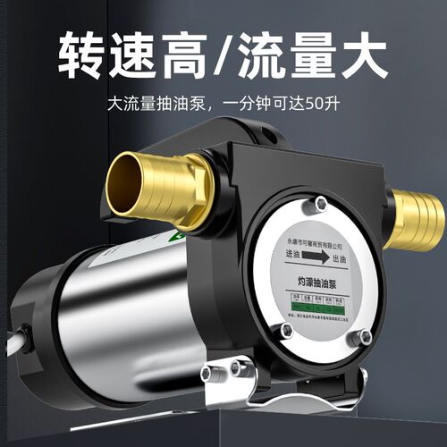 抽油器神器大功率电动加油枪抢计量12v24v220v柴油加油机抽油机泵