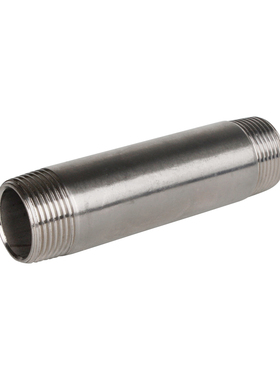 304不锈钢双外丝接头直通延长外牙对丝螺纹加长双头丝直接DN15 25