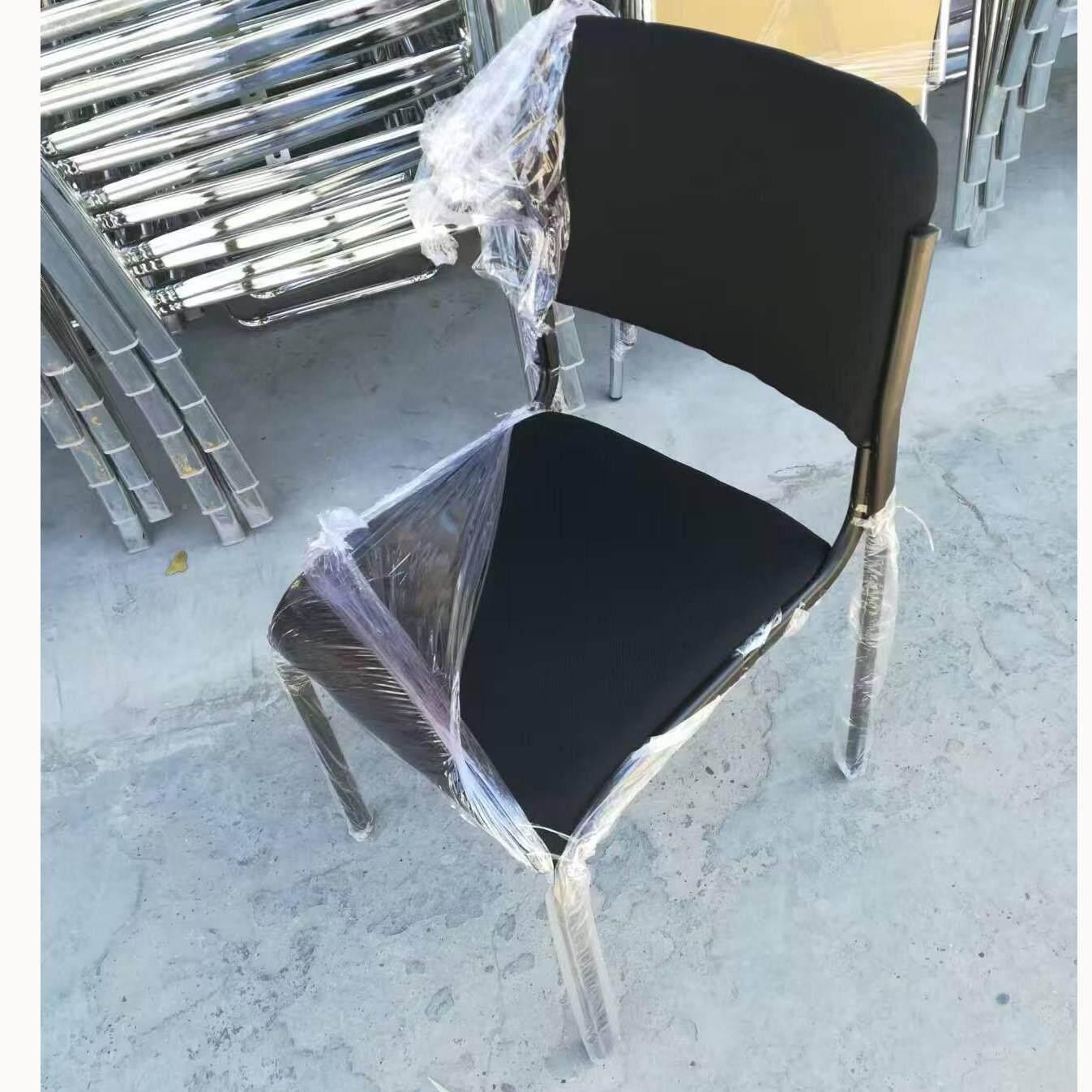 办公椅简约职员电脑子椅耐用会议室结0002有靠背椅实四条腿布小椅