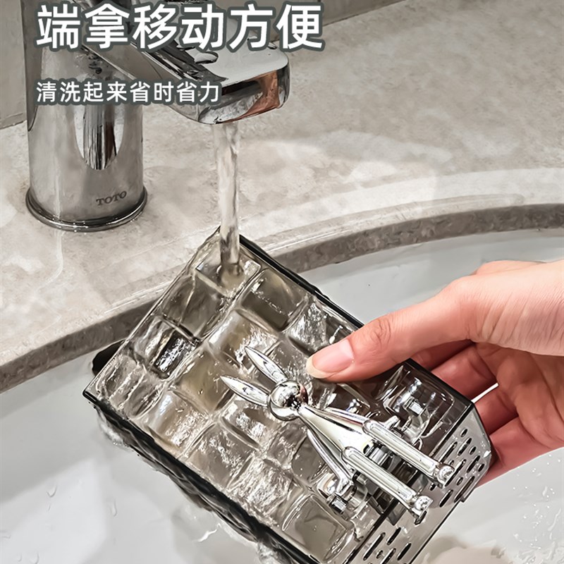 轻奢牙刷置物架情侣漱口杯免打孔壁挂式卫生间挂墙牙刷杯牙缸架子