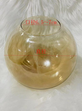 圆球形玻璃灯罩奶白磨砂透明干邑色单口外壳罩吸顶灯吊灯创意配件
