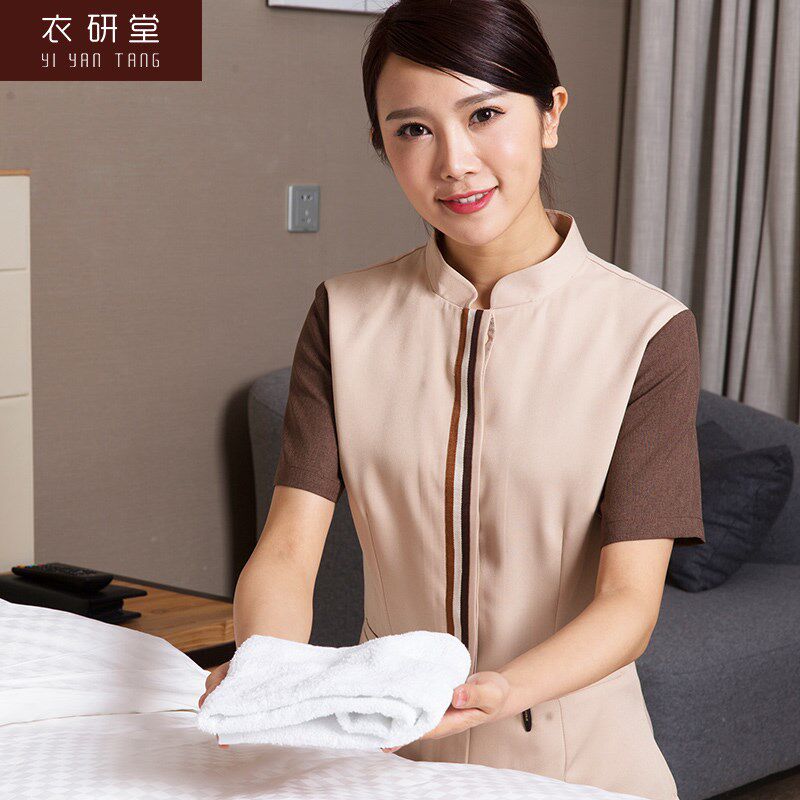 衣研堂保洁工作服女物业售楼部酒店清洁工客房保洁员服装短袖夏装