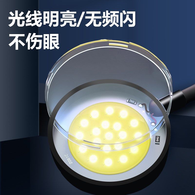 鱼缸小型迷你灯水族照明灯小夹灯水草灯鱼缸灯USB灯桌面LED灯白灯