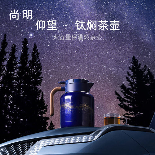 尚明钛焖茶壶家用温显保温不锈钢大容量闷茶老白茶泡茶壶高档闷壶