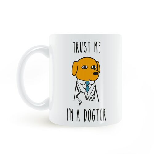 Trust Me Im a Dogtor 医学院医生护士 陶瓷马克杯咖啡杯喝水